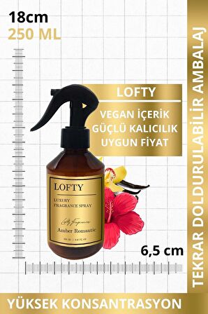 X2 Amber Romantik, Pudra Oda ve Çamaşır Spreyi Oda Parfümü, Oda Kokusu, Koku Giderici 250ML