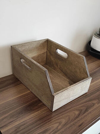 Ahşap 45LIK Plak Sandığı - Organizer Kutu - Wooden 45 Record Box