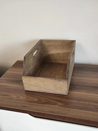 Ahşap 45LIK Plak Sandığı - Organizer Kutu - Wooden 45 Record Box