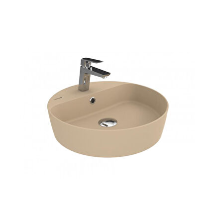 Creavit LP146 Loop Yuvarlak Çanak Lavabo Ø45 cm Mat Cappuccino