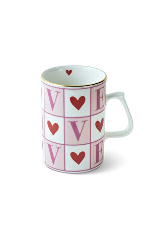 Somnia Love Pembe Porselen Kupa