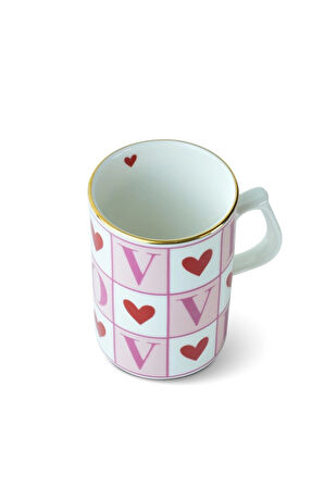 Somnia Love Pembe Porselen Kupa