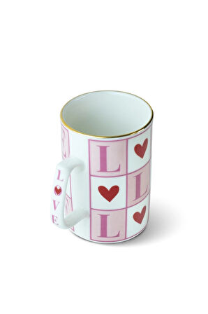 Somnia Love Pembe Porselen Kupa