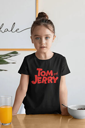 Tom And Jerry Yazılı Unisex Çizgi Film Çocuk Tişört (1-12 YAŞ)