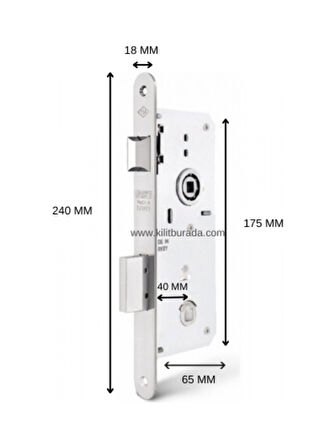 Tursan 40MM Oval Wc Kilidi
