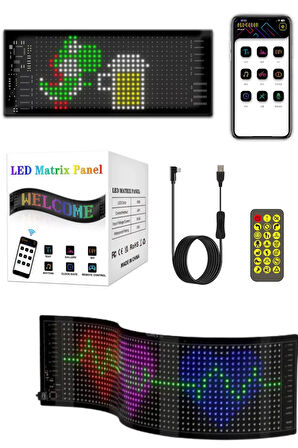 16x64 Kumandalı LED Reklam Paneli