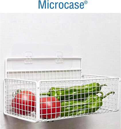 Microcase Güçlü Plastik Yapışkanlı Suya Dayanıklı Çift Başlı Banyo Mutfak Eşya Taşıma Raf Askılığı 1 Adet - Şeffaf AL4270