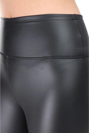 Geniş Kemer Mat Deri Şaronlu Siyah