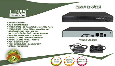 32 Kanal Nvr Xmeye ip Kayıt Cihazı