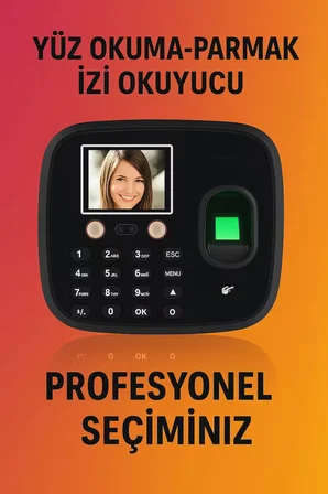 Wifi Kablosuz Kartlı Yüz Okuma-Parmak izi Personel Takip Cihazı-Maaş Puantaj Yazılımı -(25 KART DAHİL)