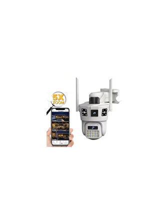 3 Kameralı 4g Sim Kart ile ve 12 Volt Adaptör ile Çalışan 9mp Telefona Kurulan Güvenlik Kamerası