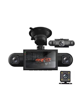 4K & 1080P Ultra Hd 4 Kameralı Hafıza Kartına Kayıtlı Hareket Algılamalı Araç Kamerası