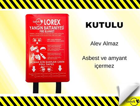 LOREX LR-FB1512B Kutulu Yangın Battaniyesi 150cm X 120cm