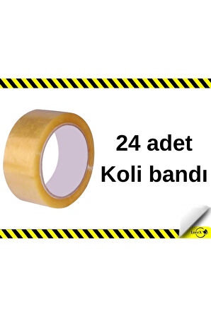 LOREX 24 adet Koli Bandı Şeffaf Akrilik 45 mm * 100 metre