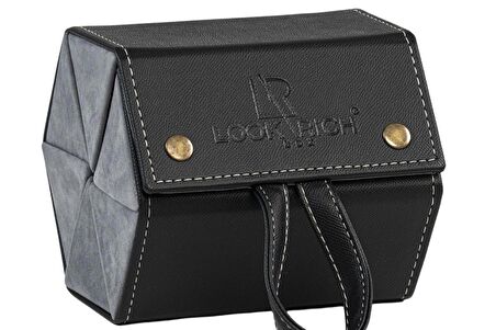 LOOK RİCH El Yapımı Deri 6 lı Gözlük Taşıma ve Saklama Çantası Siyah Renk