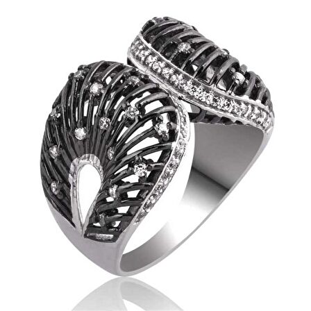 Gümüş Beyaz Taşlı Kadın Yüzük