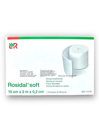Rosidal Soft Köpük Bandaj 10 cm x 2 m x 0,2 cm – Ref 13016 – 1 Kutu (2 Adet)