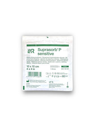 Suprasorb P Sensitive Border 5 Katmanlı Silikon Temaslı Yapışkan Kenarlı Köpük Yara Örtüsü 10 x 10 cm – Ref 139061 – 10 Adet (1 KUTU)