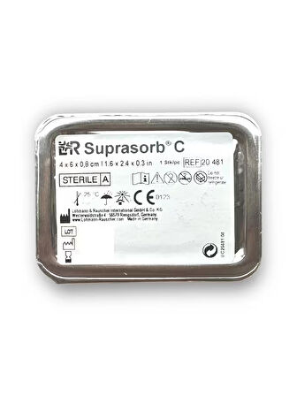 Suprasorb C Kolajen (COLLAGEN) İçerikli Yara Örtüsü 4 cm x 6 cm x 0,8 cm – Ref 20481 – 1 Adet