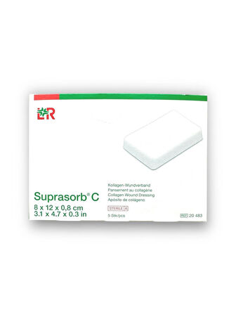 Suprasorb C Kolajen (COLLAGEN) İçerikli Yara Örtüsü 8 cm x 12 cm x 0,8 cm – Ref 20483 – 1 Adet