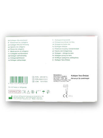 Suprasorb C Kolajen (COLLAGEN) İçerikli Yara Örtüsü 8 cm x 12 cm x 0,8 cm – Ref 20483 – 5 Adet (1 KUTU)