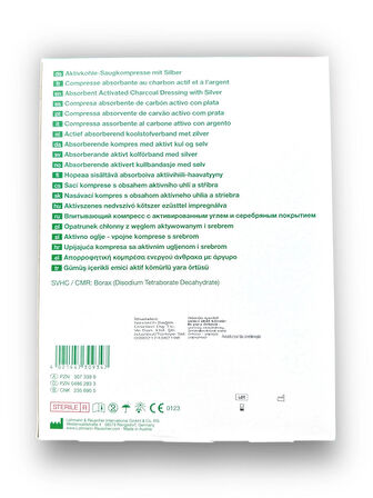 Vliwaktiv Ag Emici Pedli Aktif Karbon Yara Örtüsü 10 cm x 10 cm – Ref 20705 – 1 Adet