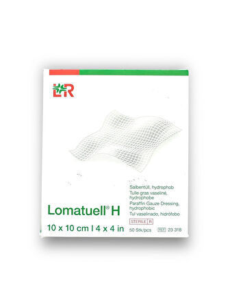 Lomatuell H Parafinli Tül Yara Örtüsü 10 x 10 cm – Ref 23318 – 10 Adet