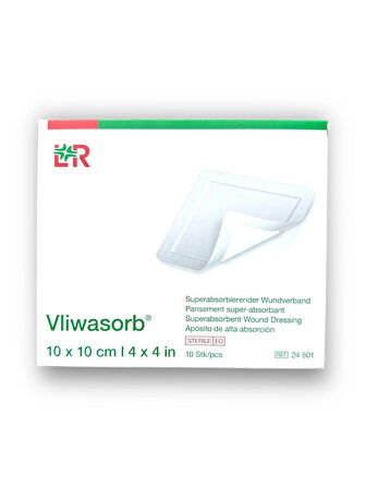Vliwasorb Süper Emici Yara Örtüsü 10 x 10 cm – Ref 24501 – 10 Adet (1 KUTU)