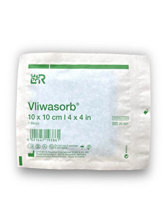 Vliwasorb Süper Emici Yara Örtüsü 10 x 10 cm – Ref 24501 – 10 Adet (1 KUTU)
