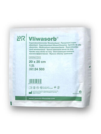 Vliwasorb Süper Emici Yara Örtüsü 20 x 20 cm – Ref 24503 – 10 Adet (1 Kutu)