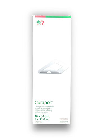 Curapor Cerrahi Yara Örtüsü 10 x 34 cm – Ref 32918 – 10 Adet