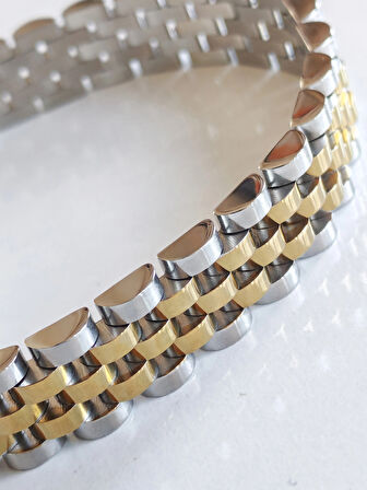 Çelik Roleks Kordon Sarı Erkek Bileklik