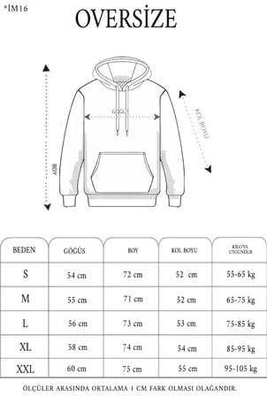3 İplik Kapşonlu Sweatshirt Hoodie