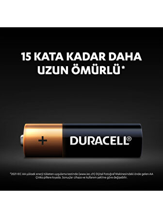 Duracell Alkalin AA Kalem Pil, 1,5 V LR6/MN1500, 10’lu paket