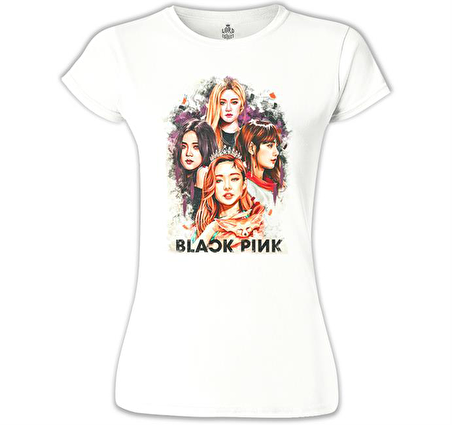 Black Pink - Group Beyaz Bayan Tshirt