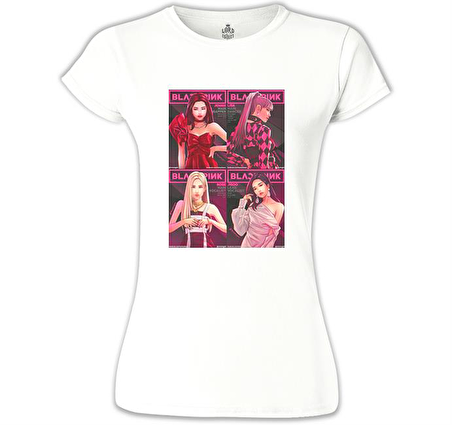 Black Pink - Pink Beyaz Bayan Tshirt