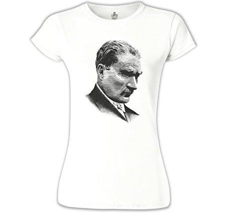 Mustafa Kemal Atatürk Beyaz Bayan Tshirt