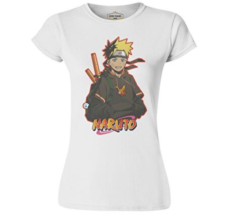 Naruto Ninja Beyaz Bayan Tshirt