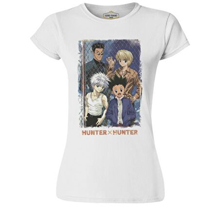 Hunter x Hunter Beyaz Bayan Tshirt