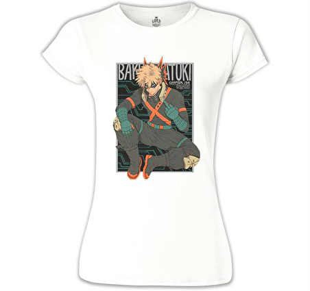 Katsuki Bakugo Beyaz Kadın Tshirt