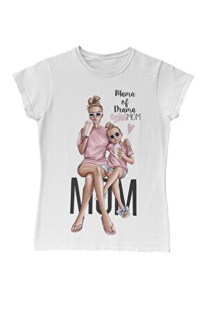 Mama of Drama Anneler Günü Beyaz Bayan Tshirt