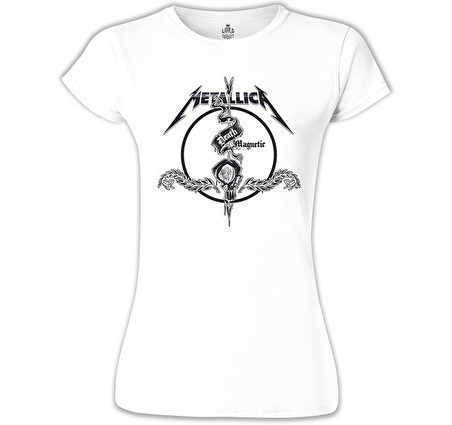Metallica - Death Magnetic Beyaz Bayan Tshirt