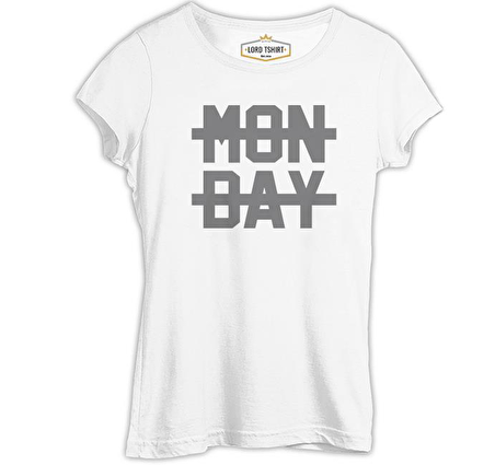 Mon Day Beyaz Bayan Tshirt