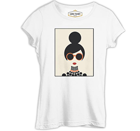 Girl by Circles Beyaz Kadın Tshirt