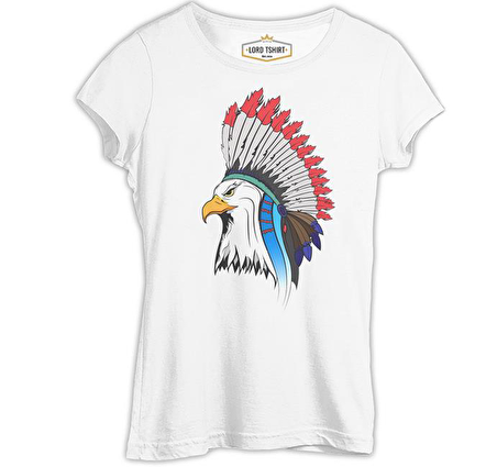 Indian Flying Beyaz Bayan Tshirt
