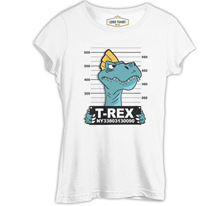 Wanted - Trex Beyaz Kadın Tshirt