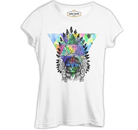 Sitting Cat - Kedi Beyaz Bayan Tshirt
