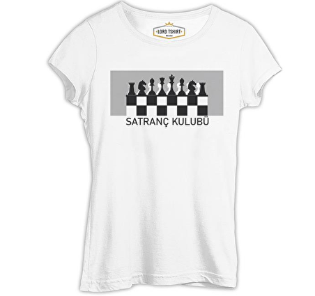 Satranç Kulübü Beyaz Bayan Tshirt