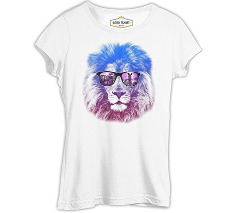 Summer - Aslan Beyaz Bayan Tshirt