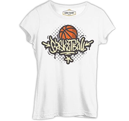 Basketbol Star Beyaz Bayan Tshirt